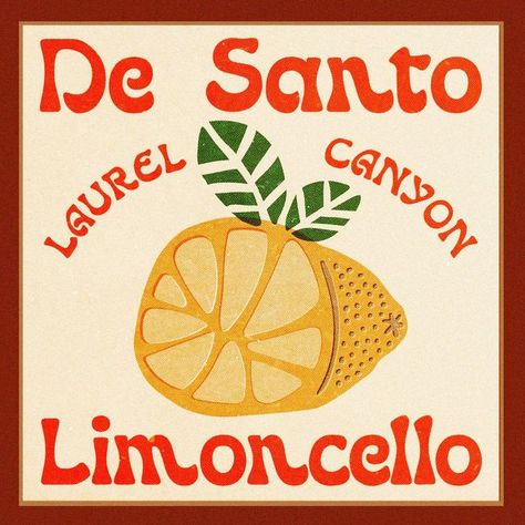 Scott Downey on Instagram: "I love illustrating lemons! Vintage italian aperitif inspired poster for De Santo Limoncello, @juliedesanto time for another batch! • • • #print #lettering #goodtype #thedesigntip #graphicdesignblg #typedesign #limoncello #aperitivo #graphic #art" Vintage Italian Advertising, Italian Vintage Posters, Vintage Italian Ads, Italian Illustration Vintage, Vintage Italian Packaging, Vintage Italian Graphic Design, Retro Italian Aesthetic, Italian Branding Design, Vintage Italian Design