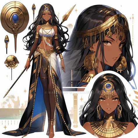 Ancient Arabian Clothing Women, Egyptian Festival Outfit, Egyptian Female Clothing, Tefnut Egyptian Goddess, Egyptian Oc Art Female, Egyptian Armor Concept Art, Desert Princess Outfit, Egyptian Traditional Clothing Women, Eygptain Goddess