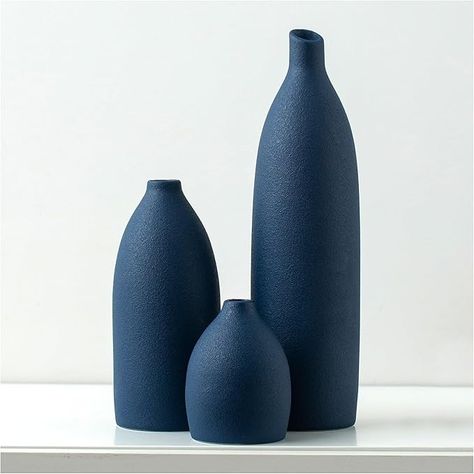 Amazon.com: Mdaolv Matte Blue Vase Set Navy Blue Decor Coastal Decor Vases for Kitchen Island Living Room Office Table Fireplace Mantle Decorations & Bathroom Shelf Decor Centerpiece Table Decorations Ceramic : Home & Kitchen Fireplace Mantle Decorations, Blue Office Decor, Advent Wreaths, Farmhouse Vases, Mantle Decorations, Kitchen Island Living Room, Island Living Room, Navy Blue Decor, Table Fireplace