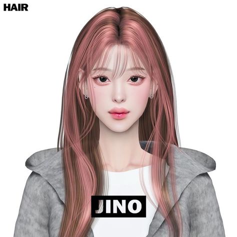 Asian Hair Sims 4, Pop Hair, The Sims 4 Cabelos, Alpha Cc, Mod Hair, Sims Packs, Pelo Sims, Sims 4 Mm Cc, Sims 4 Cc Skin