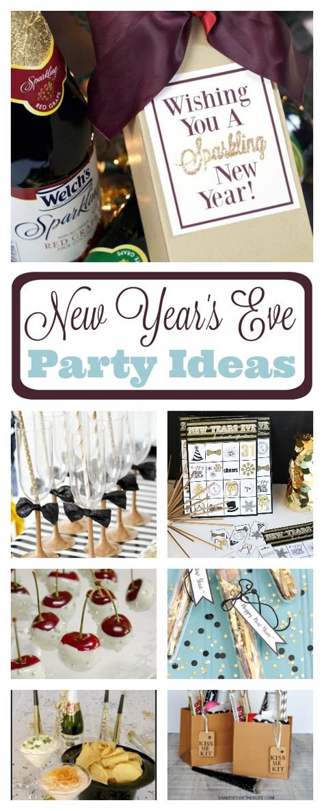 new-years-eve-party-ideas-pinterest Food Favors, New Year's Eve Crafts, New Year's Eve Activities, New Years Eve Games, New Years Eve Food, Party Ideas For Kids, Funny New Year, New Year's Eve Celebrations, New Year's Eve Party