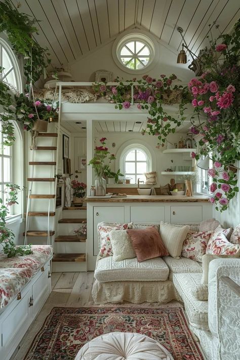 Small Cottage Apartment, Cute Cottage Homes Interior, Cottagecore Tiny House Interior, Little Cottage House Interior, Fairytale Cottage Aesthetic Interior, Cute Cottage House Interior, Cottage House Inside, Cottage Core Home Aesthetic, Cottagecore Aesthetic House Interior