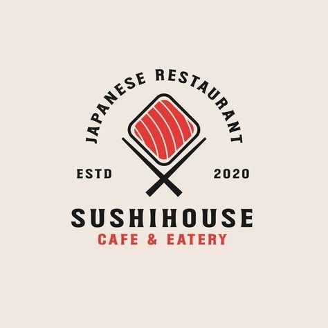 Sushi restaurant logo template logoarchive #logoinspo #logohistory #makeyourownlogo🍵 Japanese Restaurant Branding, Sushi Restaurant Logo, Japanese Restaurant Logo, Food Brand Logos, Organic Food Logo, Sushi Logo, Logo Design Graphics, Telling Your Story, Make Your Own Logo