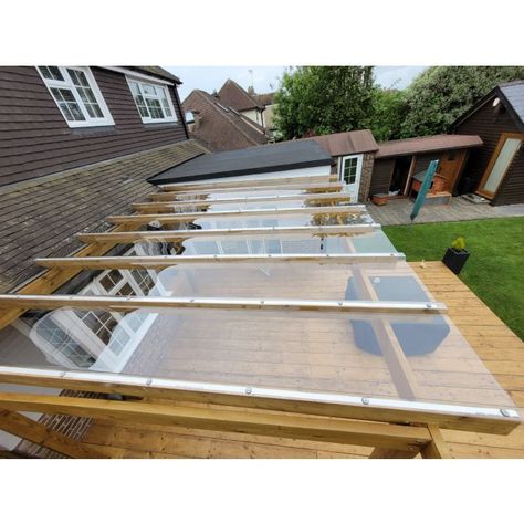 Diy Skylight, Exterior Window Sill, Corrugated Polycarbonate, Polycarbonate Roof, Oak Windows, Ceiling Cladding, Shiplap Cladding, External Cladding, Polycarbonate Greenhouse