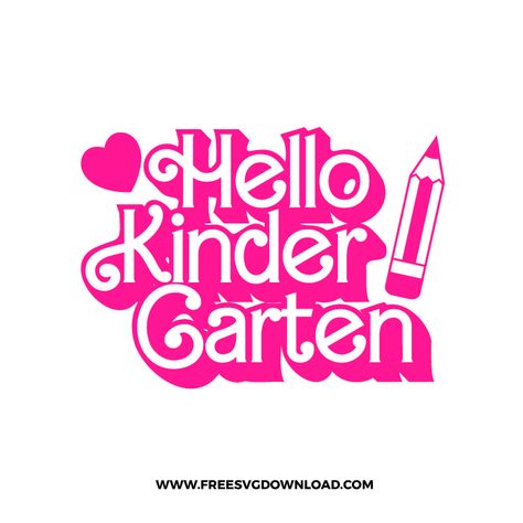 Kindergarten Svg Free, Crayon Svg, Barbie Svg, Pencil Svg, Cricut Teacher, Apple Svg, Teacher Files, Kindergarten Svg, Year Challenge