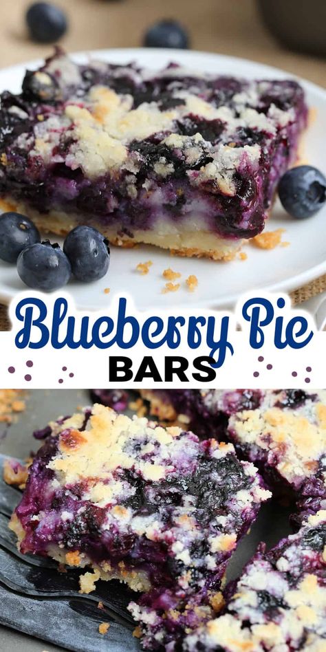 Blueberry Recipes Easy, Easy Blueberry Desserts, Dessert Blueberry, Fresh Blueberry Recipes, Blueberry Pie Bars, Easy Blueberry Pie, Blueberry Desserts Recipes, Pie Bar Recipes, Blueberry Desserts