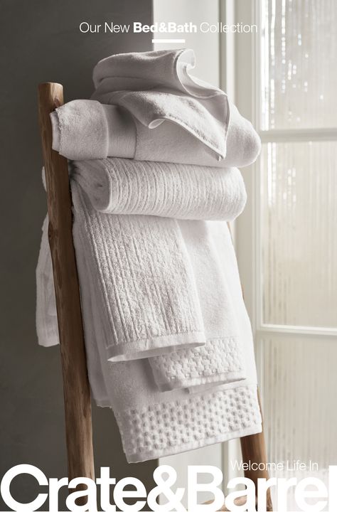 Find your towel personality with our new bath collection. Will you love classic terry, plush Turkish cotton or our quick-drying zero-twist weave? No need to choose just one—our towels blend in harmonizing textures and a palette of spa-like hues. Spa Vibes, Decorative Bath Towels, Twist Weave, Bath Collection, Bathroom Spa, Bath Spa, House Bathroom, Guest Bathroom, White Bathroom