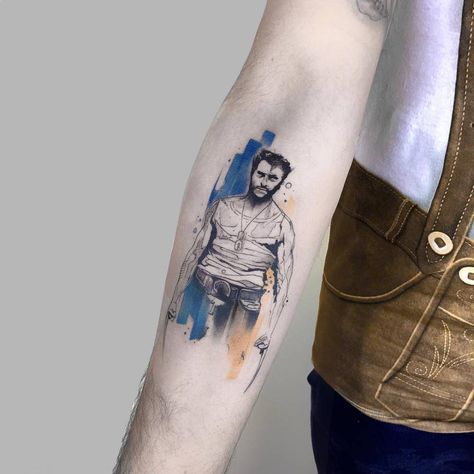 Hugh Jackman Body, Xmen Tattoo, Logan Tattoo, Wolverine Tattoo, Australian Culture, Wolverine Logan, Inner Forearm Tattoo, Comic Tattoo, Inner Forearm