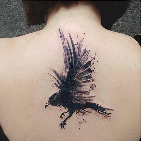 Unique Tattoos With Meaning, Black Crow Tattoos, Small Phoenix Tattoos, Crow Tattoo Design, Black Bird Tattoo, Crow Tattoo, Magic Tattoo, Cool Chest Tattoos, Raven Tattoo