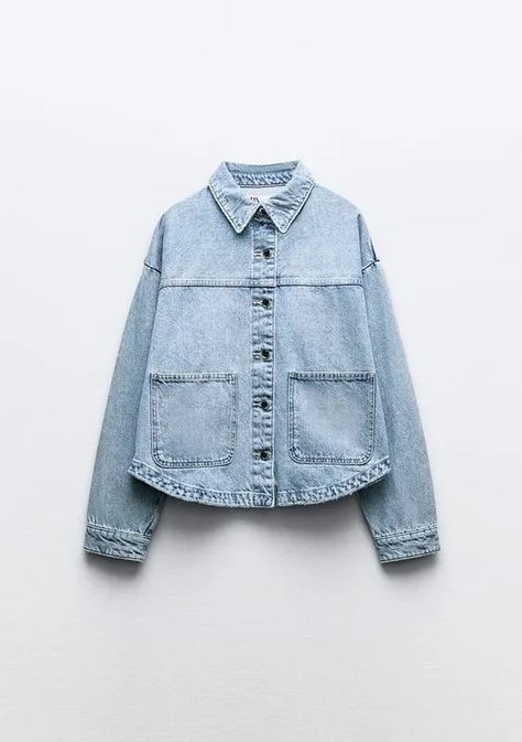 Zara Denim Jacket, Denim Hoodie, Zara Jacket, Mens Fashion Casual Outfits, Long Sleeve Jacket, Cardigan Sweater Jacket, Classic Wardrobe, Knitwear Cardigan, Long Sleeves Jacket