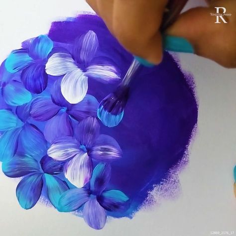 Incredibly Realistic Hydrangeas Painting | art of painting | Incredibly Realistic Hydrangeas Painting | By Colors N Shades-The magical Rendering Acrylic Painting Hydrangeas Easy, Painting Of Hydrangeas, How To Paint Hydrangeas Acrylic, Paint Hydrangeas, Hydrangeas Painting, Painting Hydrangeas, Mom Painting, Hydrangea Art, Donna Dewberry Painting