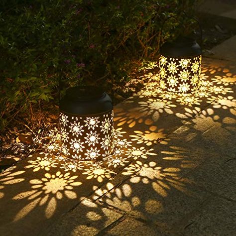 Tomshine 2 Pack Solar Lantern Light Outdoor Hanging Garden Lights Metal Lamp Courtyard Decorations for Patio Yard,Por... Solar Lantern Lights, Solar Lanterns Outdoor, Outdoor Lantern Lighting, Ambiance Lighting, Solar Lantern, Lawn Art, Outdoor Lantern, Garden Lanterns, Lantern Design