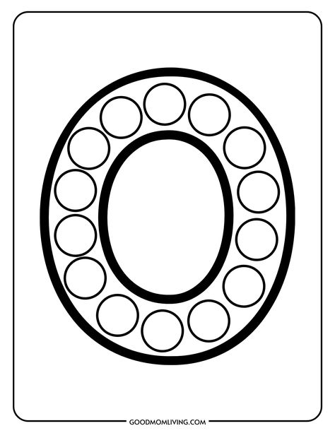 Alphabet Letter O Coloring Page O Activities For Preschool, Letter O Activities For Preschool, O Activities, Letter O Activities, Free Alphabet Printables, Alphabet Letters Images, Dot Marker Activities, Dot Letters, Dot Worksheets