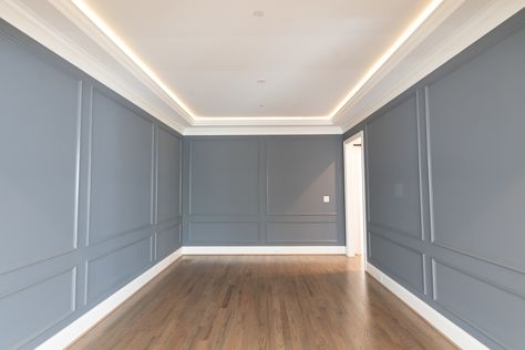 Benjamin Moore Smoke Gray 2120-40 flat finish #callander Blue Grey Paint Color, Blue Grey Paint, Blue Gray Paint Colors, Blue Gray Paint, Gray Paint, Grey Paint, Grey Paint Colors, Grey Cabinets, Grey Walls