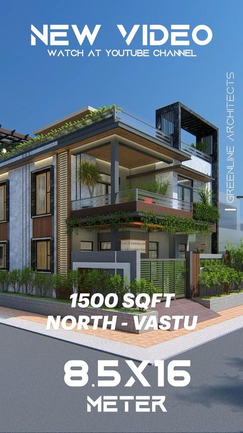 Bungalow Balcony Design, Bungalow Elevation Modern, Corner House Design, Office Elevation, Terrace Landscape, Bedroom Toilet, Modern Facade, 3 Storey House Design, 2 Storey House Design