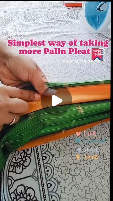 Saree Prepleating And Box Folding, Saree Pleating And Folding, Saree Pre Pleating And Folding, Saree Prepleating, Saree Pre Pleating, Professional Saree, Saree Draping Ideas, Saree Blouse Ideas, Draping Ideas