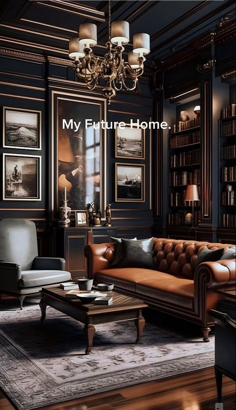 Gentlemen Study Room, Masqueline Living Room, Peaky Blinders Living Room, Peaky Blinders House Interior, Peaky Blinders Office Decor, Gentlemen’s Office, Peaky Blinders House Aesthetic, Gentlemen’s Room, Gentleman’s Apartment