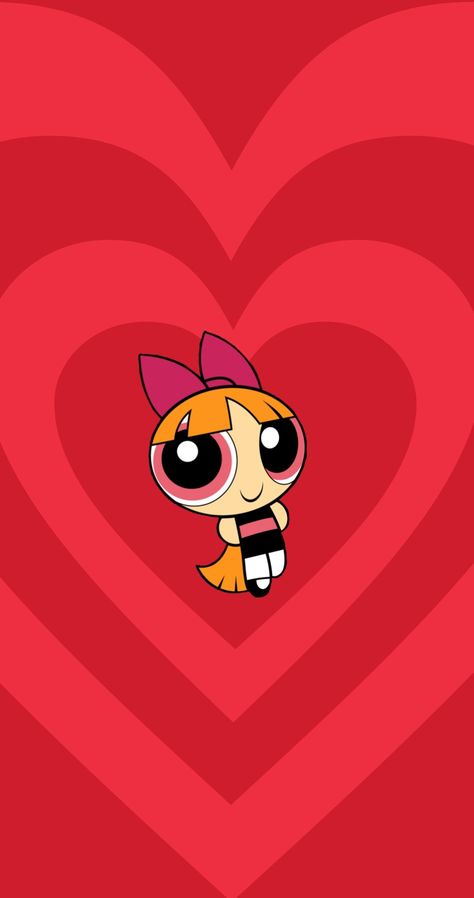 Blossom Wallpaper Powerpuff, Red Cartoon Wallpaper, Red Powerpuff Girl, Blossom Powerpuff Girls Aesthetic, Cute Wallpaper Powerpuff, Powerpuff Girls Aesthetic Wallpaper, Power Puff Girls Wallpaper, Cute Wallpapers Powerpuff, Red And Pink Wallpaper