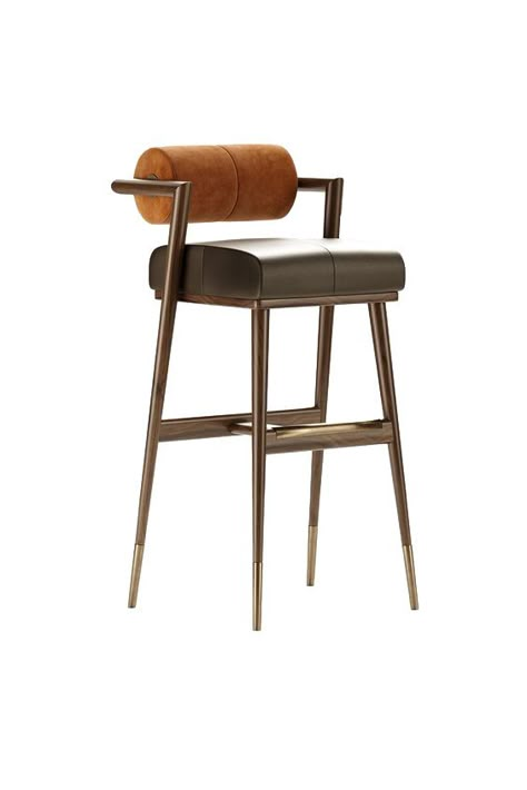 Bar Chair Design Modern, Modern Bar Chairs, Modern Bar Stools Kitchen, Coffee Shop Furniture, Fur Stool, Luxury Bar Stools, Cool Bar Stools, Kursi Bar, Stool Ottoman