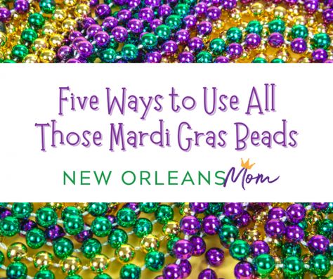 Mardi Gras Bead Garland, Mardi Gras Bead Art Diy, What To Do With Mardi Gras Beads, Crafts With Mardi Gras Beads, Mardi Gras Beads Crafts Diy, Mardi Gras Tree Decoration, Dollar Tree Mardi Gras Diy, Mardi Gras Diy Crafts, Mardi Gras Tree Ideas