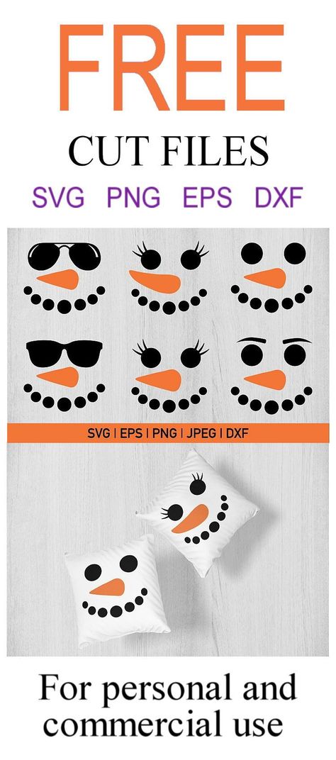 Printable Snowman Faces, Svg Patterns, Cricut Patterns, Snowman Svg, Printable Snowman, Face Template, Cricut Air, Free Svgs, Cricut Christmas