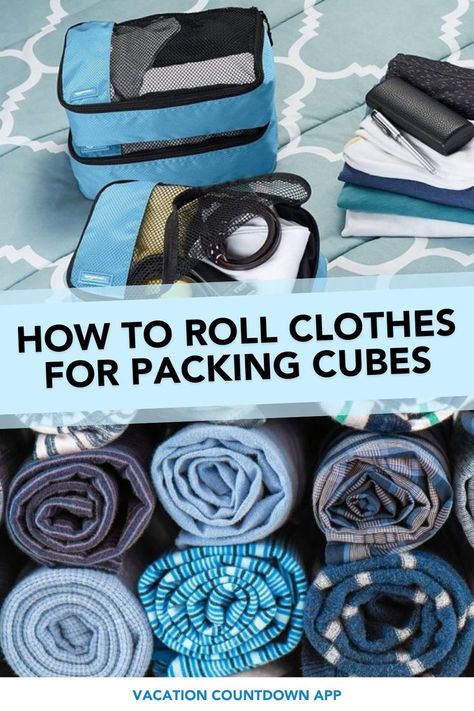 How To Roll Clothes For Packing Cubes Roll Clothes For Packing, Rolling Clothes For Packing, Roll Clothes, Travel Suitcase Packing, Best Packing Cubes, Disney Cruise Vacation, How To Roll, Travel Life Hacks, Travel Fashion Girl