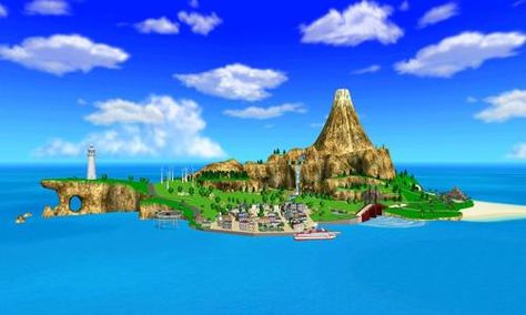 Why can't Wuhu Island be real? It's got everything! Wuhu Island, Wii Sports Resort, Shigeru Miyamoto, Wii Sports, 2010s Nostalgia, Wii Fit, Nostalgia Core, 8bit Art, 10 Year Anniversary