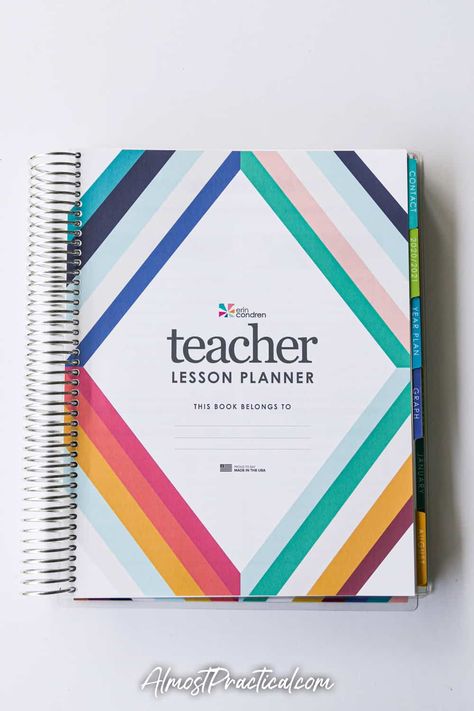 Teacher Notebook Ideas, Planner Covers Design, Lesson Planner For Teachers, Teachers Planner, Teacher Essentials, Erin Condren Teacher Planner, Sandwhich Recipes, Lesson Plan Book, Teacher Stamps