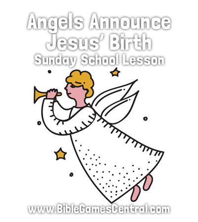 Angels Announce Jesus’ Birth Sunday School Lesson Angel Activity For Kids, Gabriel Visits Mary Craft For Kids, Christmas Childrens Church Lessons, Shepherds And Angels, Preschool Sunday School Lessons, Christmas Sunday School Lessons, Christmas Stories For Kids, Christmas Sunday School, Christmas Sunday