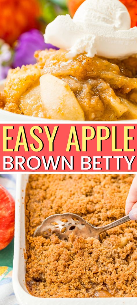 Easy Apple Betty Recipe, Apple Crisp Graham Cracker, Brown Betty Apple Pie, Graham Cracker Apple Crisp, Apple Crisp Graham Cracker Crust, Apple Crisp With Graham Crackers, Easy Apple Pie Graham Cracker Crust, Graham Cracker Crust Apple Dessert, Apple With Graham Cracker Crust