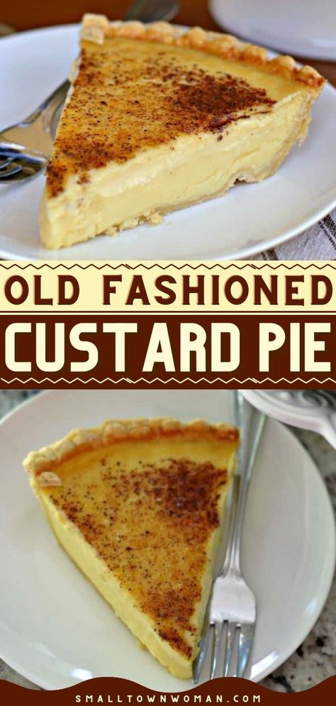 OLD FASHIONED SILKY CREAMY CUSTARD PIE, thanksgiving desserts, thanksgiving sweet treats Monkey Squares, Sweet Treats Ideas, Custard Pie Recipe Easy, Bariatric Sweets, Best Custard Pie Recipe, Milk Tarts, Custard Pies, European Desserts, Egg Custard Pie