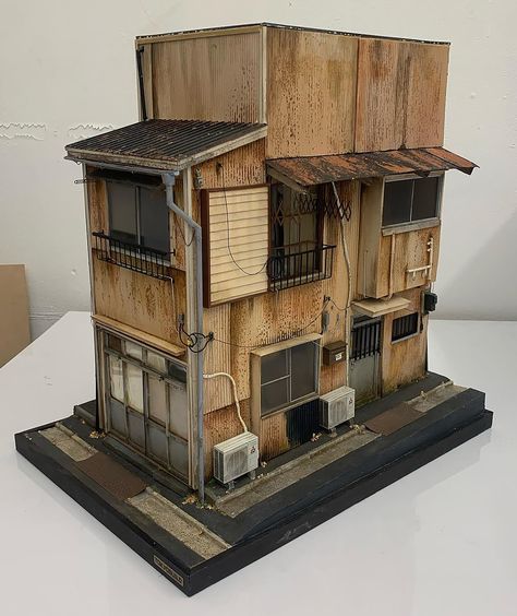 Elaborately Constructed Shops and Homes Translate Tokyo’s Distinct Architecture into Miniature Models | Colossal Tokyo Buildings, Miniature Models, Colossal Art, Visual Culture, Tiny Things, Miniature Model, City Living, Environment Concept Art, Model Making