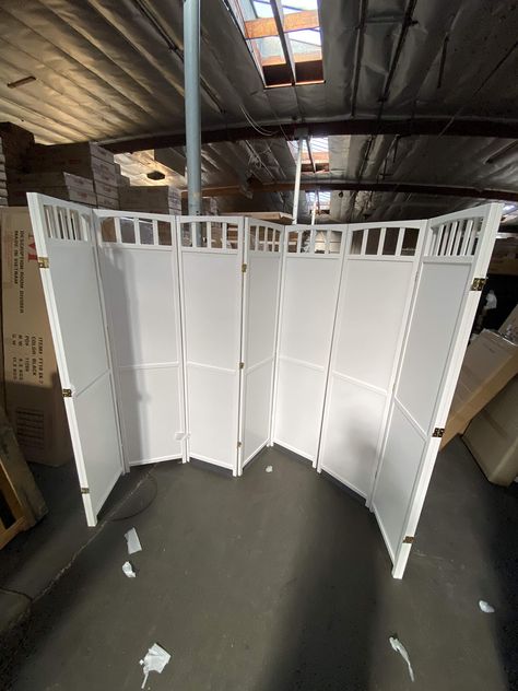 PRICES MAY VARY. SQF Mission Pine Wood Room Divider 3 TO 10 WHITE (7) EACH PANEL : 17 IN. 119" L x 71" H SQF Mission Pine Wood Room Divider 3 TO 10 WHITE (7) EACH PANEL : 17 IN. 119" L x 71" H Temporary Wall Divider, Creative Room Dividers, Bedroom Divider, Bookshelf Room Divider, Fake Walls, Temporary Room Dividers, Bamboo Room Divider, Wood Room Divider, 4 Panel Room Divider