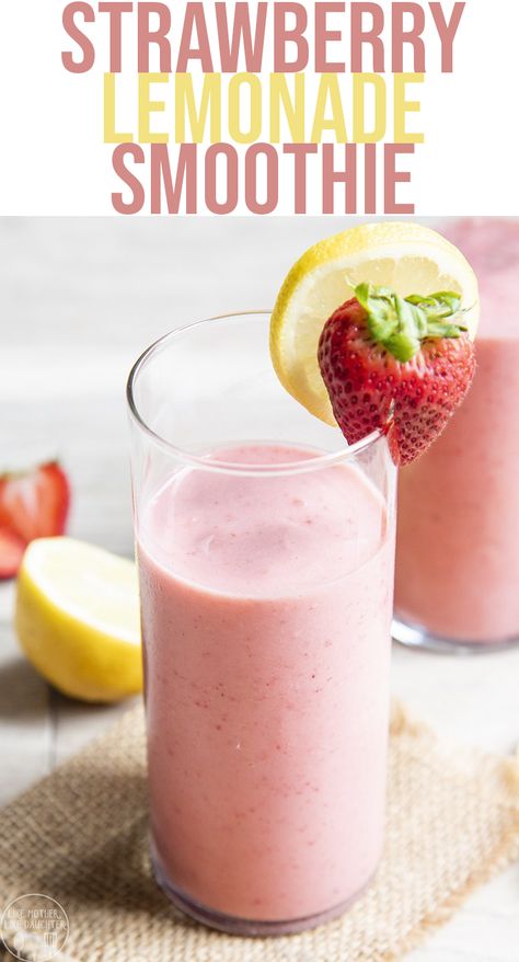 This strawberry lemonade is the perfect fresh way to start your day, or for a tangy sweet snack. It's only 3 ingredients and so refreshing for a hot summer day! Strawberries Blonde, Drawing Strawberries, Shortcake Strawberries, Strawberries Lemonade, Strawberries Drawing, Lemonade Smoothie Recipes, Strawberry Lemonade Smoothie, Strawberries Photography, Strawberries Pie