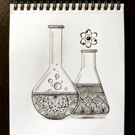 National Science Day Drawing... @vennila_yl_creations Science Mandala Art, National Science Day Drawing, Science Day Drawing, World Science Day, National Science Day, Science Day, Science Doodles, Doodle Art Letters, Art Letters