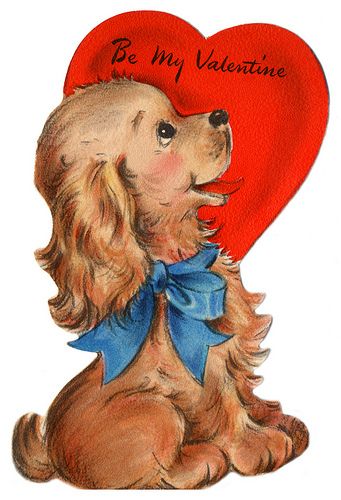 Valentine 18 | lovdolls | Flickr Kitsch Valentines, Valentines Dog, Valentine Vintage, Spaniel Art, Valentine Images, Valentines Patterns, Valentine Projects, Vintage Valentine Cards, English Cocker