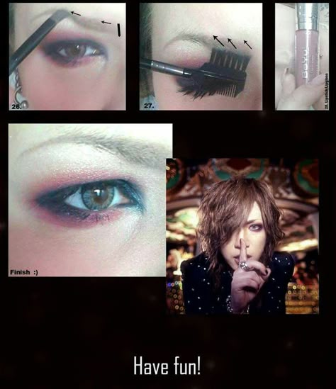 The Gazette Ruki's Makeup Ruki The Gazette No Makeup, Vkei Makeup Looks, Visual Kei Makeup Ideas, Vk Makeup, Masc Makeup, Vkei Makeup, Vkei Fashion, Visual Kei Makeup, Ruki The Gazette