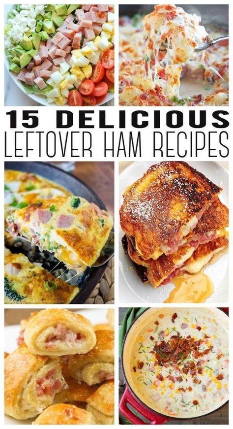 Ham Dishes, Leftover Ham Recipes, Poke Cake Recipes, Leftover Ham, Ham Recipes, Leftovers Recipes, Pork Dishes, Lunch Snacks, Main Dish Recipes