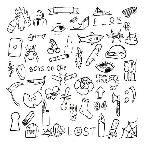 Stick And Pokes For Guys, List Of Tattoo Ideas, Tiny Things To Draw On Yourself, Diy Tatoos, Tattoos To Draw, Skin Pictures, Doodle Bob, Easy Tattoos To Draw, Easy Tattoos