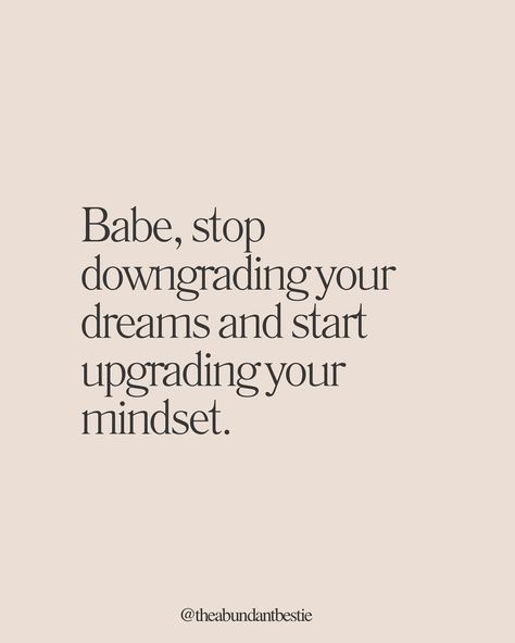 This!! 😍 instead of telling yourself you can’t achieve your dreams tell yourself you CAN! the conscious mind can only hold one thought at a time so make it a positive one. follow @theabundantbestie @theabundantbestie @theabundantbestie #motivationalquotes #businesswoman #quotestoliveby #bossbabes #selflove #womensupportingwomen #ambition #quoteoftheday #affirmations #manifest #inspiration #authenticity #successquotes #mindset #mindsetiseverything #claimit #quotes #worthy #reelsmotivation... Income Quotes, Manifest Inspiration, Follow Your Dreams Quotes, Passive Income Quotes, Authenticity Quotes, Mindfulness Journal Prompts, Conscious Mind, Working On Me, Achieve Your Dreams