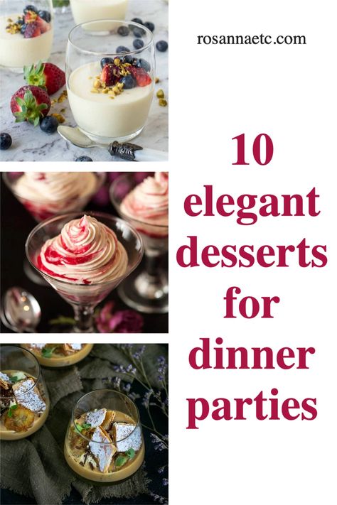 Elegant Christmas Dessert, Fancy Desserts Easy, Fancy Christmas Dessert, Elegant Recipes, Desserts No Bake, Entertaining Desserts, Fancy Desserts Recipes, Fine Dining Desserts, Dinner Party Desserts