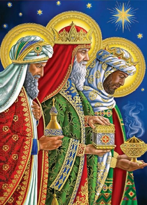 The Three Wise Men, Roi Mage, We Three Kings, Illustration Noel, Three Wise Men, Christmas Nativity Scene, Wise Men, Christmas Scenes, Christmas Scene