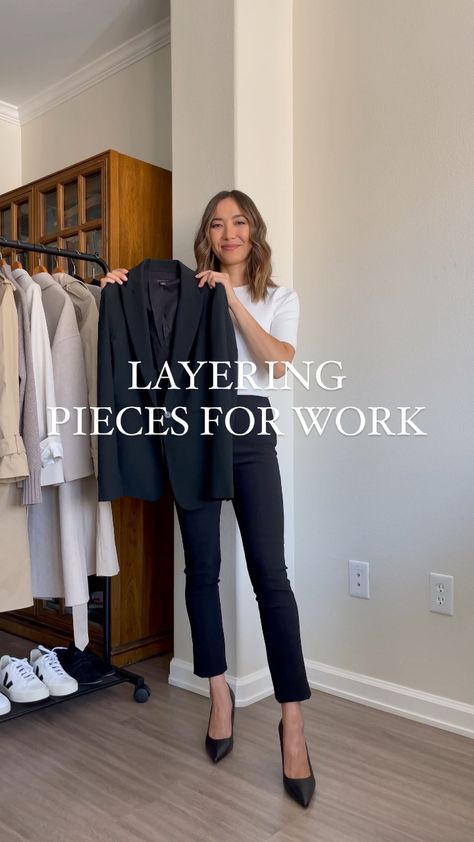 Black Blazer Outfits For Women Classy, Corporate Capsule Wardrobe, Smart Casual Work Outfit Women Office Wear, Black Blazer Outfit Work, Long Blazer Outfit, Work Blazer Outfit, Corporate Attire Women, Casual Work Outfit Spring, Clothing Capsule