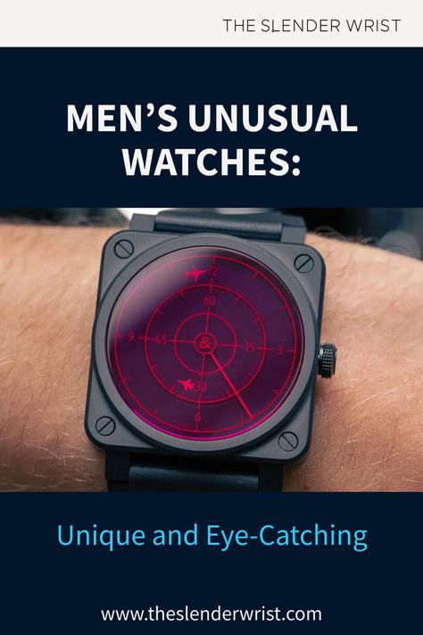 You think you've seen all the watch designs out there? Think again. These quirky timepieces break all the rules—perfect for when you want to stand out without trying too hard. 

Check out the full list and see which one matches your vibe! Cool Watches Unique, Cool Watches For Men, Weird Watch, Watches For Men Unique, Unusual Watches, Trying Too Hard, Best Watches For Men, Think Again, Watches Unique