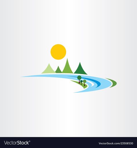 Mountains Logo, Landscape Vector, Mountain Logos, Media Luna, Logo Icon, Logo Maker, Logo Icons, Vector Logo, Logo Branding