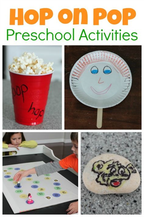 Dr. Seuss Hop on Pop Preschool Activities 2 Dr Seuss Hop On Pop Activities, Hop On Pop Craft Preschool, Hop On Pop Craft, Hop On Pop Activities, Dr Seuss Preschool, Hop On Pop, Dr Seuss Activities, Seuss Crafts, Dr. Seuss