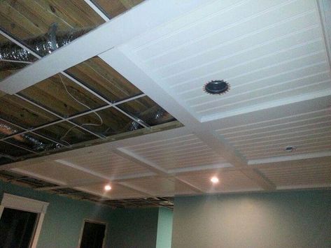 Basement Ceiling Painted, Basement Ceilings, Cool Basement Ideas, Exposed Ceilings, Basement Layout, Diy Basement, Basement Kitchen, Basement Makeover, Small Basements