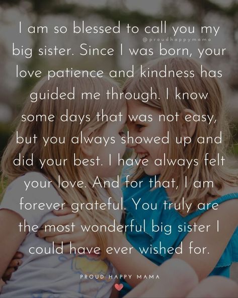 Birthday Message For Big Sister, Birthday Wishes For Big Sister, Sister Day Quotes, Sister Love Images, Sister Quotes Meaningful, Older Sister Quotes, Letter To Sister, Meaningful Sister Quotes, Happy Birthday Big Sister