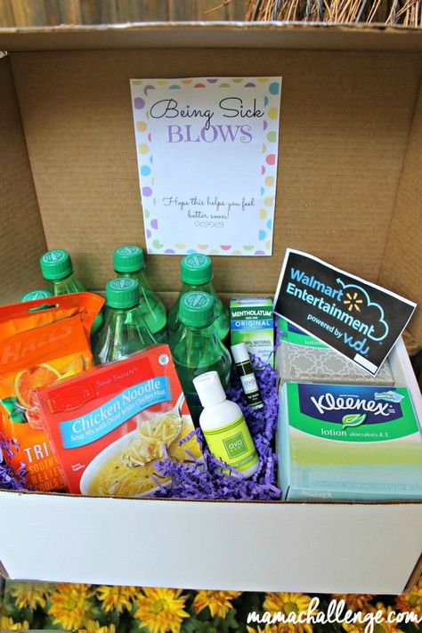 Package Ideas For Boyfriend, Care Package Ideas For Boyfriend, Healthy Care Package, Get Well Soon Basket, Get Well Care Package, Get Well Baskets, Sick Gift, Get Well Gift Baskets, Care Package Ideas