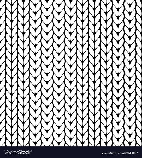 Knitting pattern texture seamless Royalty Free Vector Image Drawing Clothes Texture, Knitting Patterns Illustration, How To Draw Knitted Texture, Knit Texture Pattern, Knitting Vector, Knit Illustration, Knit Fabric Texture, Knitting Background, Knit Drawing